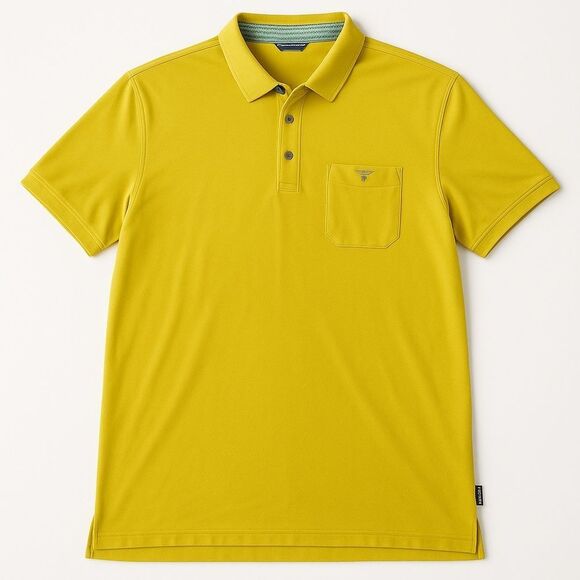 TED BAKER London Mustard Yellow Knit Polo size 6 (xl) - Picture 1 of 6
